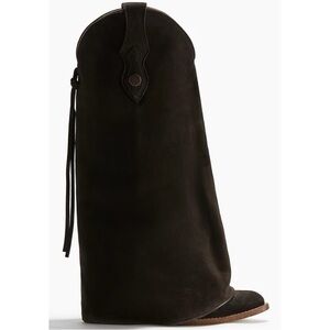 H&M Brown Western-Inspired Suede Boots